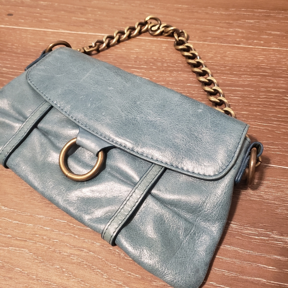 HOBO International Leather Mini Clutch Handbag